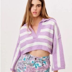 For Love and Lemons Maud Boxy Crop Sweater